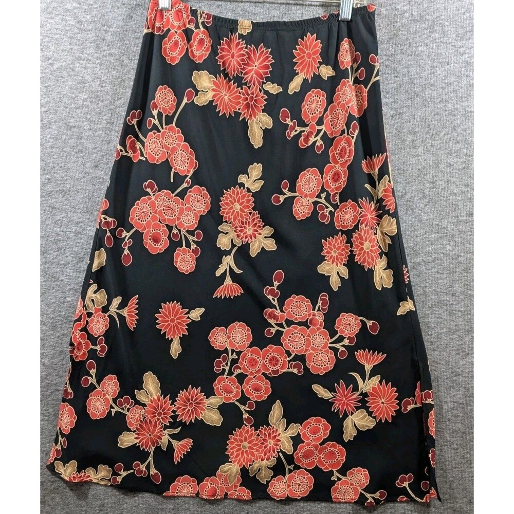 Kathie Lee Collection Skirt Floral Print With Slit Detail Size 10 Office, Dinner